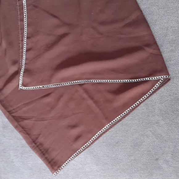 Brown Embellished Scarf/Wrap 21 by 64 inches - Picture 3 of 7